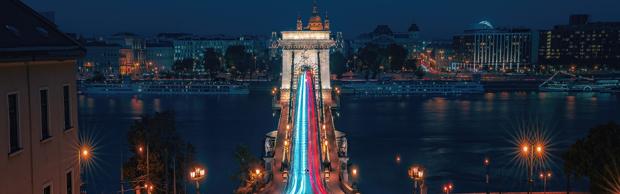 bridge lights night